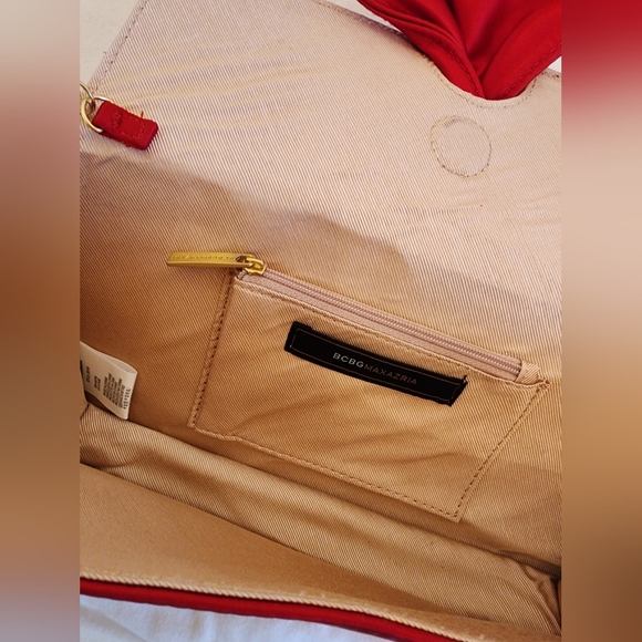 BCBGMaxAzria Red Satin Clutch - Picture 3 of 3